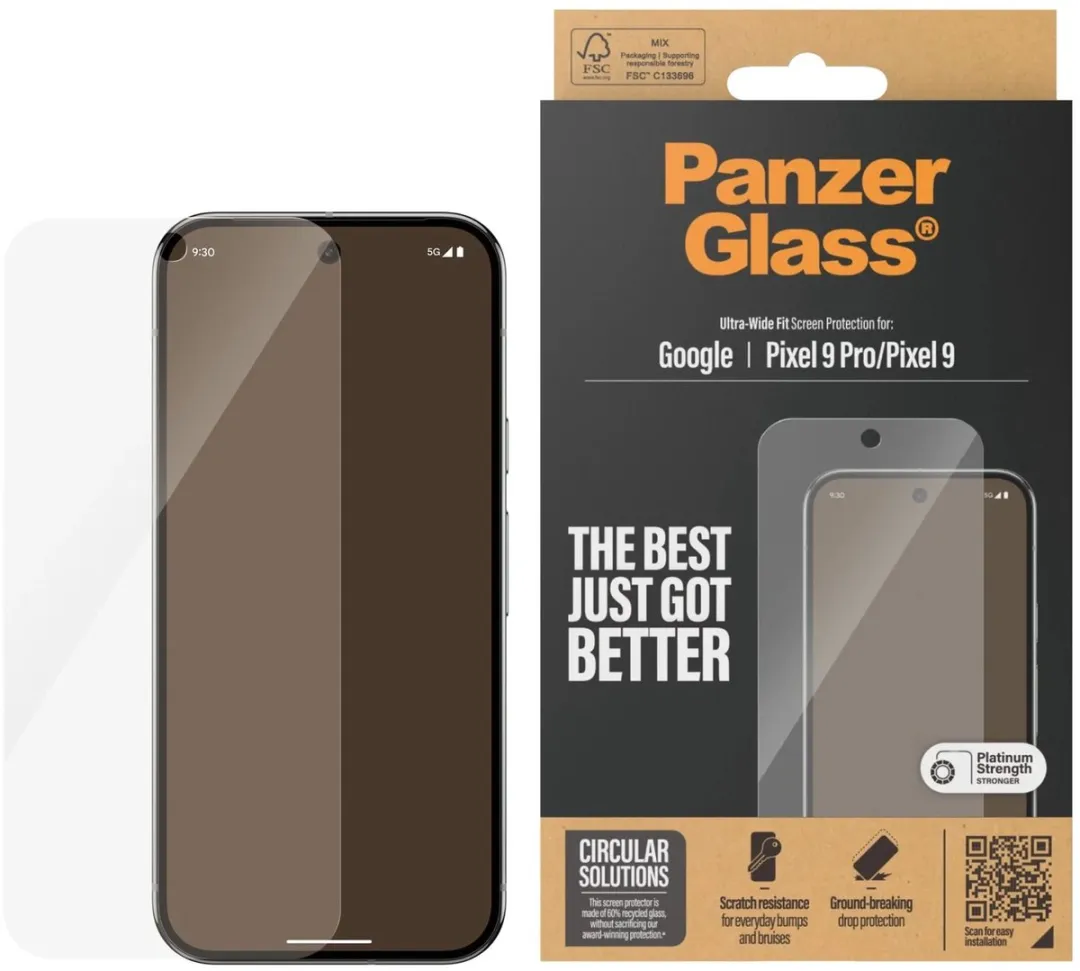 PanzerGlass Ultra-Wide Fit Google Pixel 9 Schermbeschermer - Case Friendly