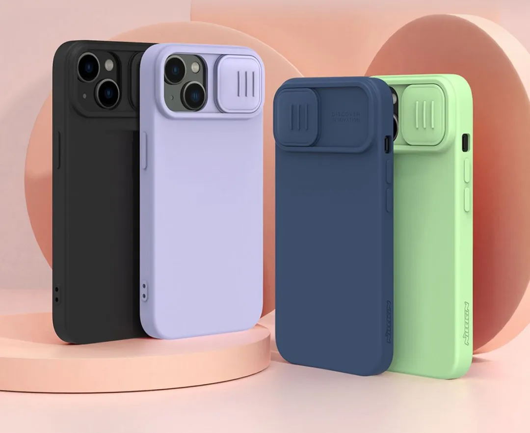 Nillkin CamShield Silky Silicone Hoesje iPhone 14 Plus - Zwart - afbeelding 4 van 6
