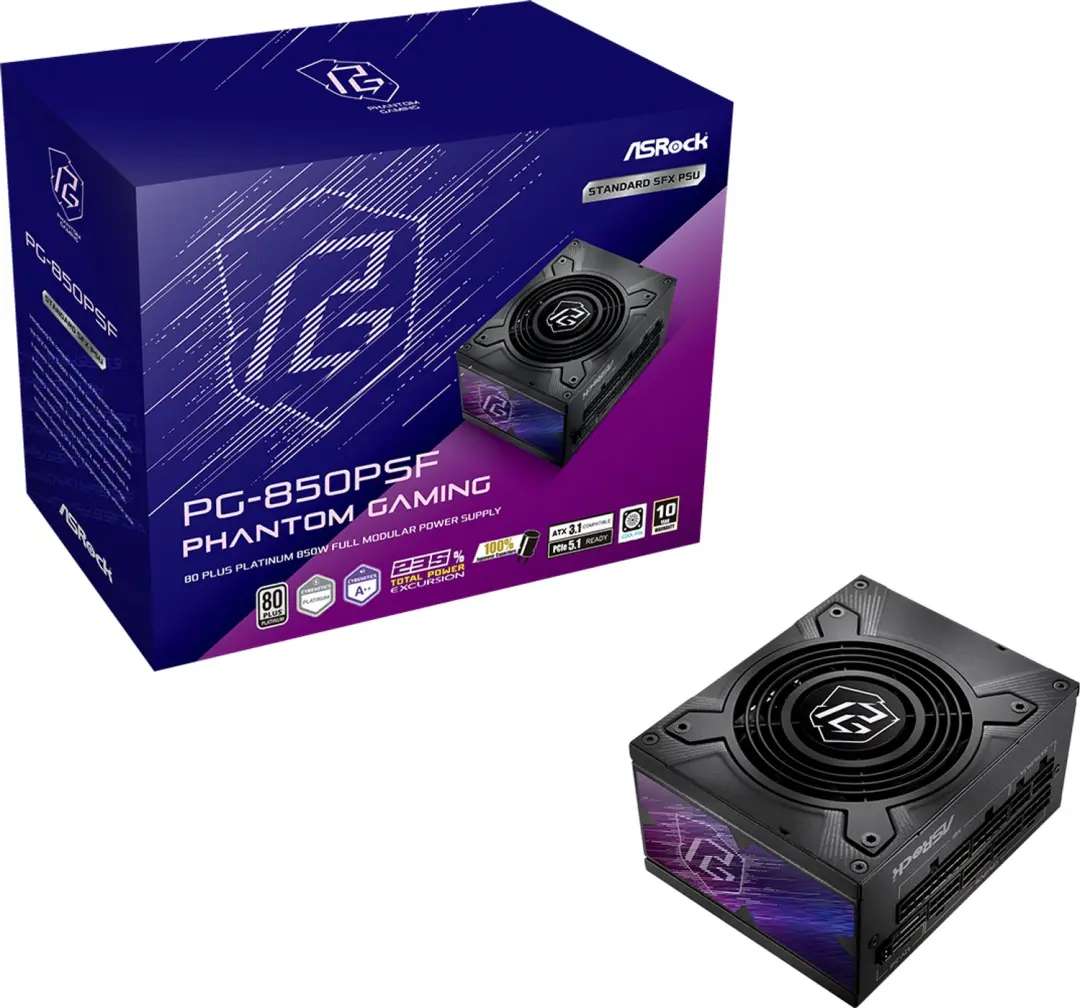 ASRock Phantom Gaming PG-850PSF 850W SFX Voeding
