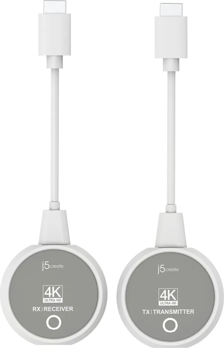 j5create ScreenCast JVAW75-N HDMI Extender - Wit/Grijs - afbeelding 2 van 6