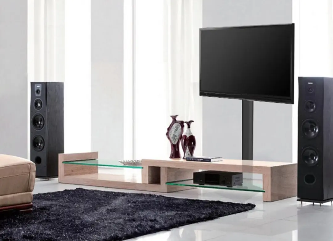 Techly ICA-TR27 Vloerstandaard voor TV 32-55 inch - Zwart - afbeelding 2 van 6