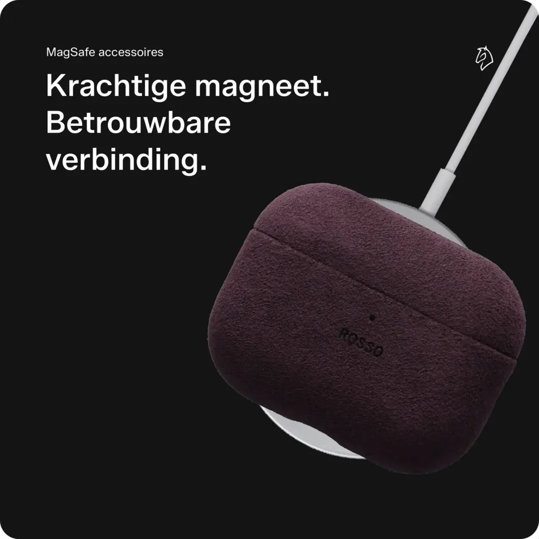Rosso Avanti Hoesje AirPods Pro 3 MagSafe - Burgundy - afbeelding 6 van 6