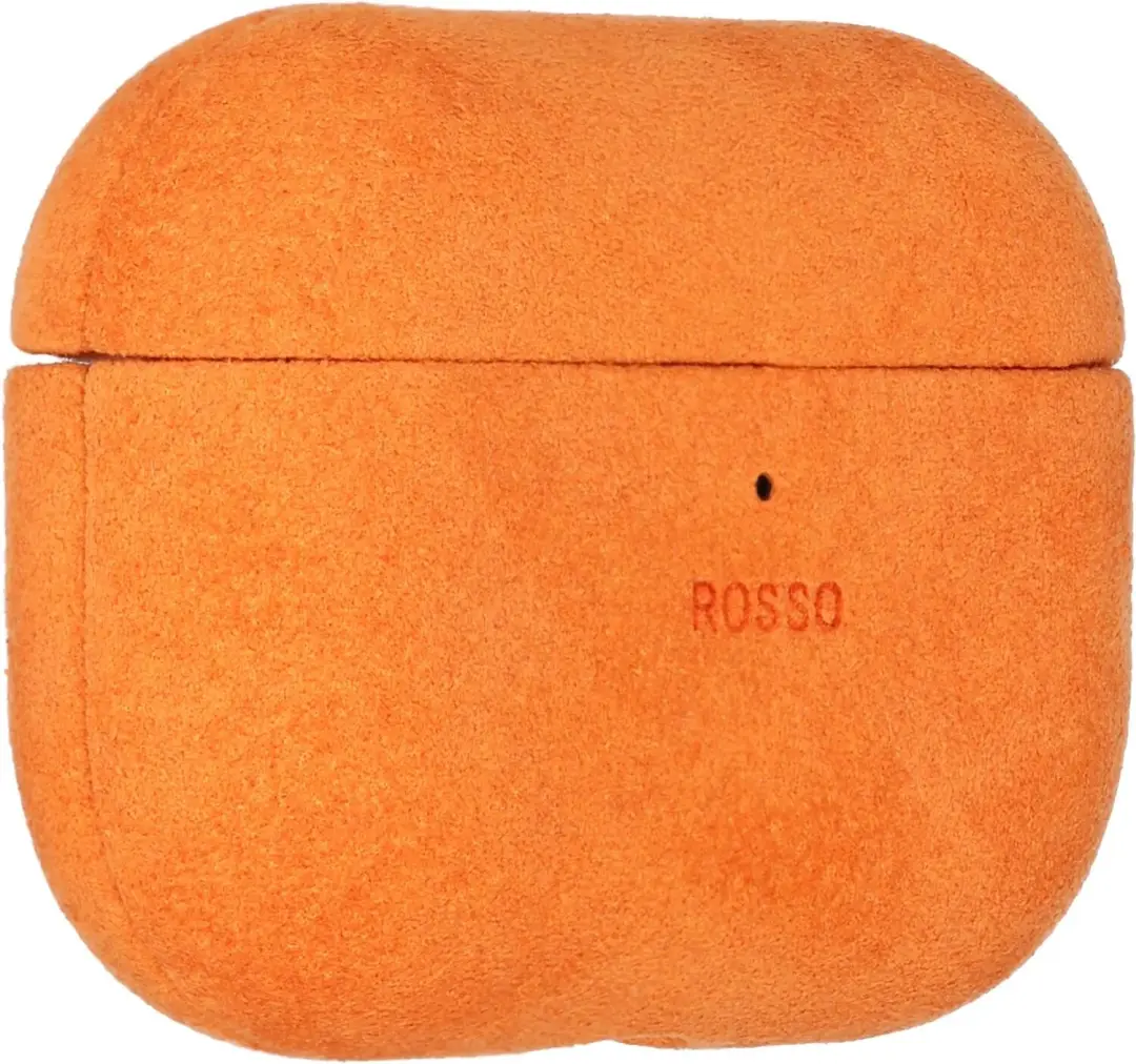 Rosso Avanti Hoesje AirPods Pro 3 - Alcantara - Oranje - afbeelding 3 van 6
