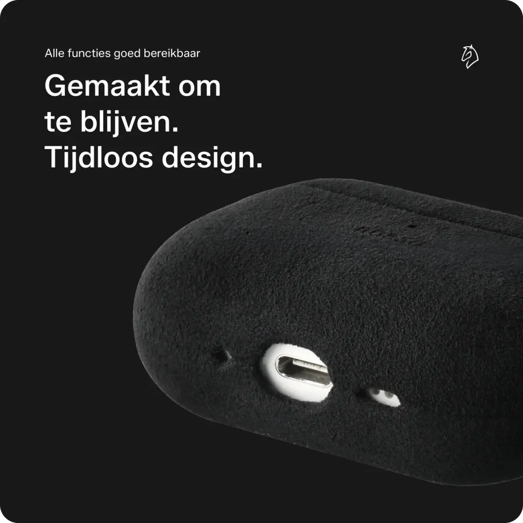 Rosso Avanti AirPods Pro 1/2 Hoesje - MagSafe - Zwart - afbeelding 3 van 6
