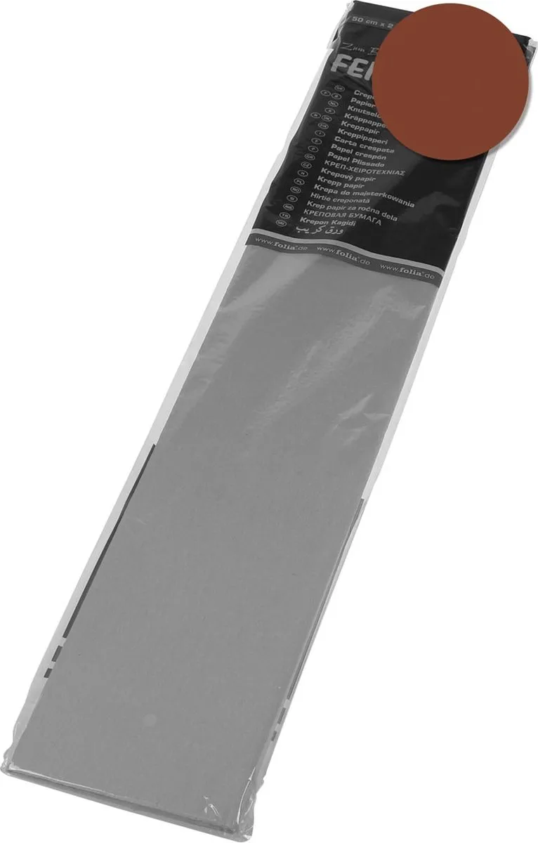 Folia Crêpepapier Kastanje bruin 250x50cm
