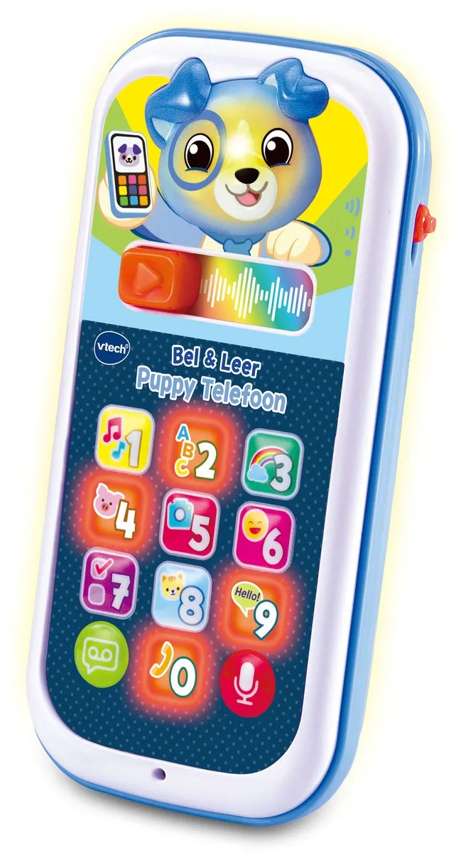 Vtech Baby Bel en Leer Puppytelefoon 80-620962 - Multicolor - afbeelding 6 van 6