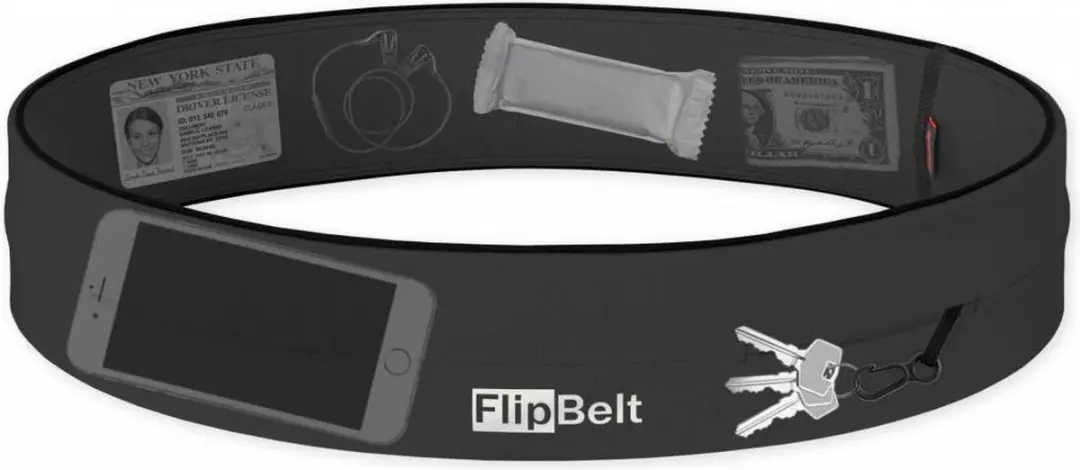 FlipBelt Classic Running Belt - Carbon - L - afbeelding 3 van 4