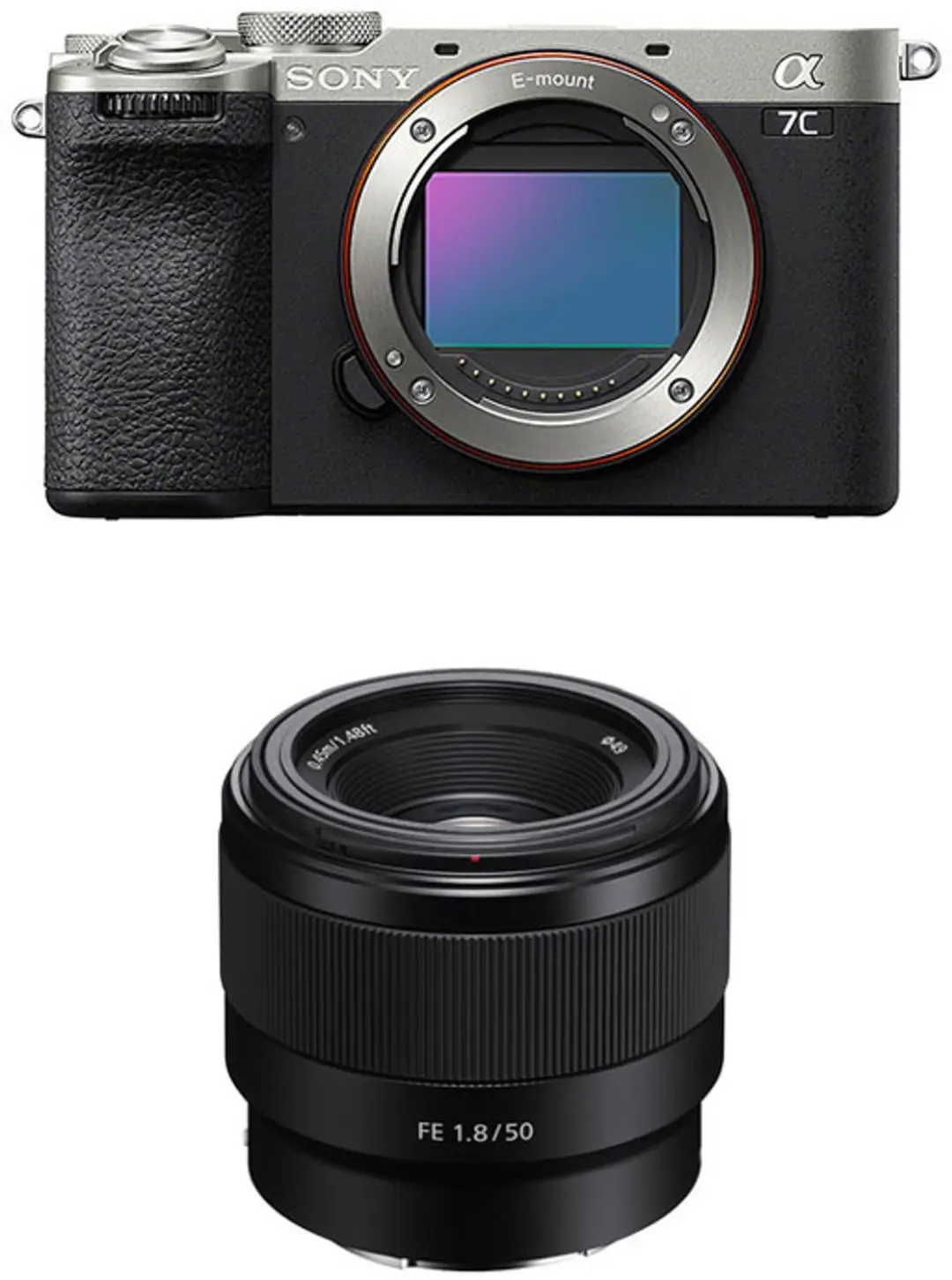 SONY ALPHA 7C II Silber + FE 50mm f/1.8 Objektiv