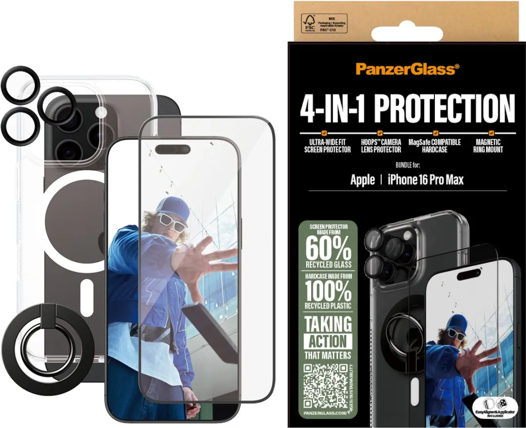 PanzerGlass 4-in-1 iPhone 16 Pro Max Hoesjes - MagSafe Compatibel