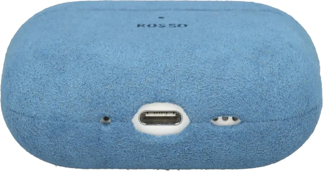 Rosso Avanti Hoesje AirPods Pro 3 Alcantara - Licht Blauw - afbeelding 3 van 6