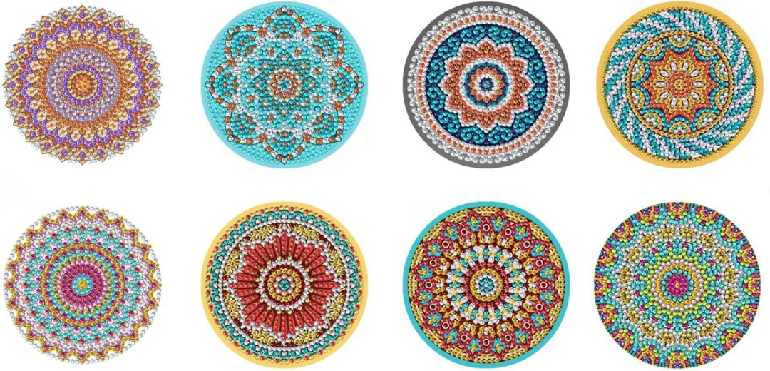 VDTOYS Diamond Painting Mandala Onderzetters Set K