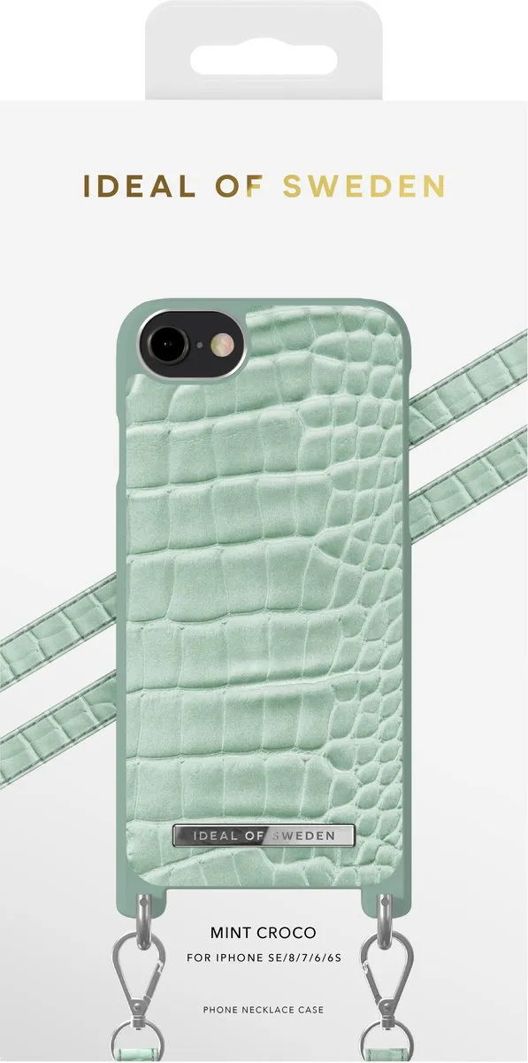 iDeal of Sweden Phone Necklace Case iPhone 8/7/6/6s/SE - Mint Croco - IDPNSS21-I7-261