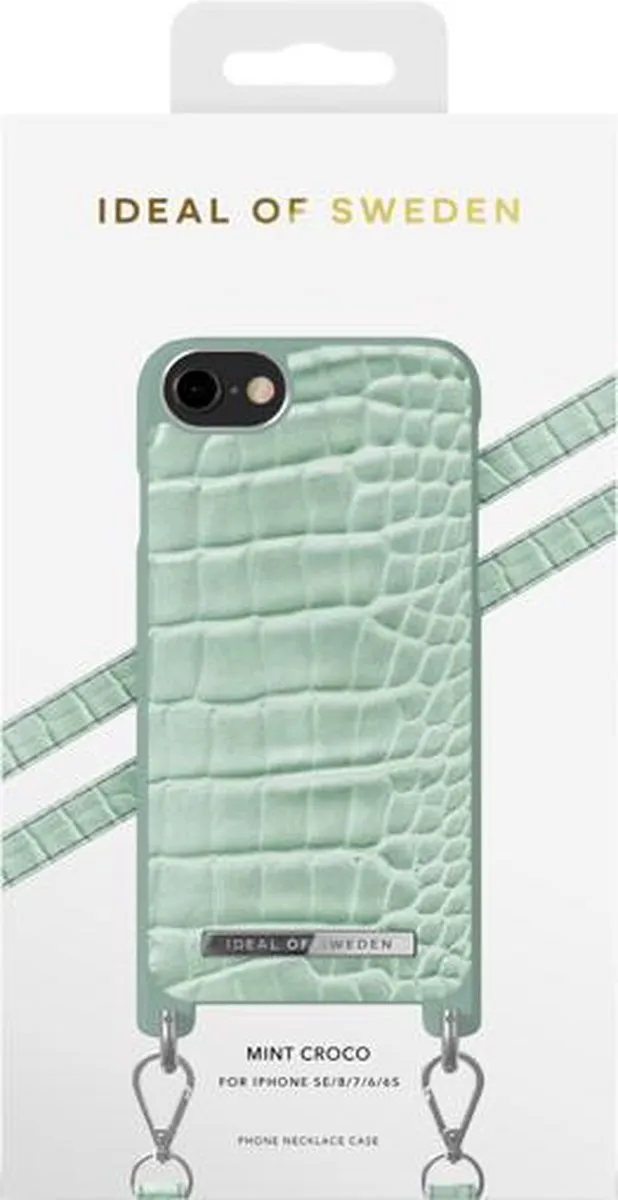 iDeal of Sweden Phone Necklace Case iPhone 8/7/6/6s/SE - Mint Croco - IDPNSS21-I7-261