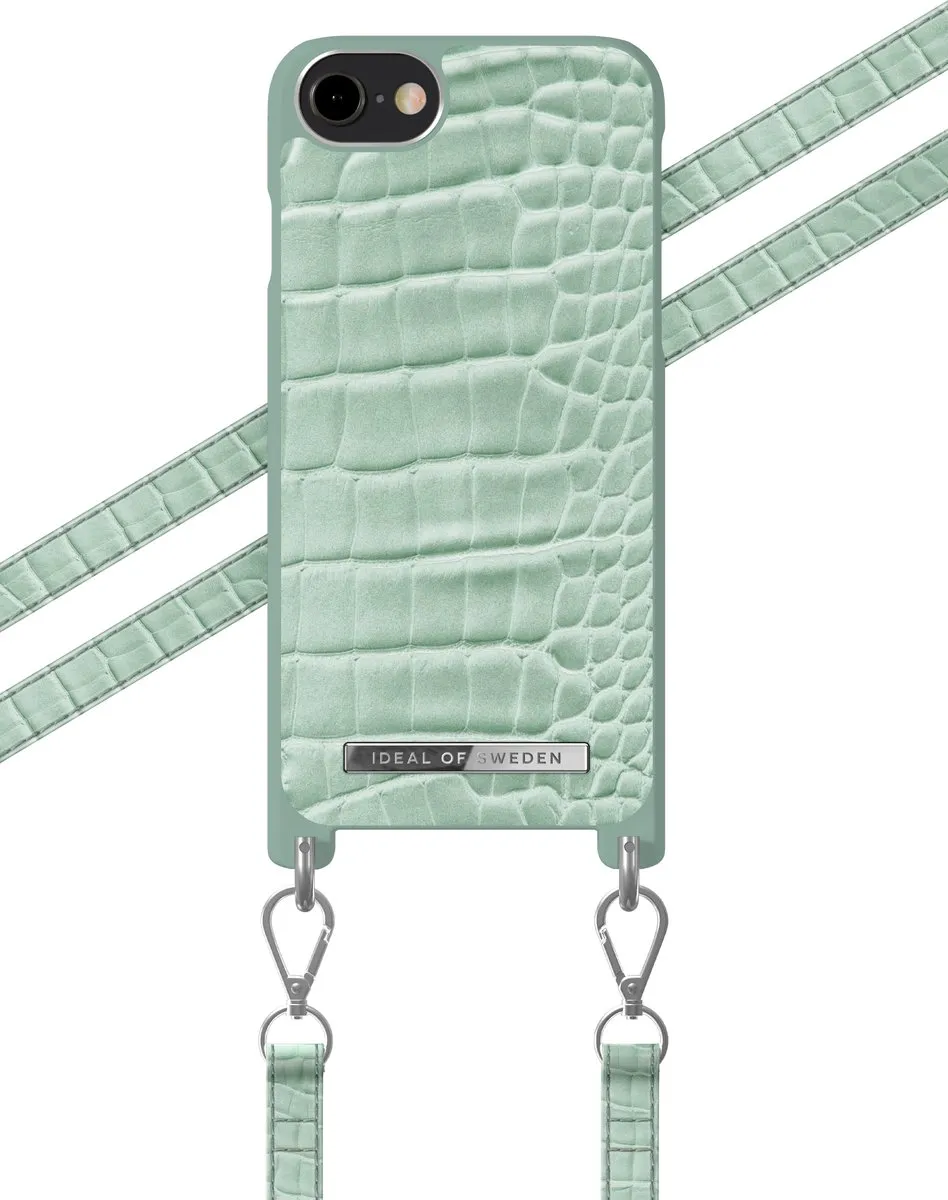 iDeal of Sweden Phone Necklace Case iPhone 8/7/6/6s/SE - Mint Croco - IDPNSS21-I7-261