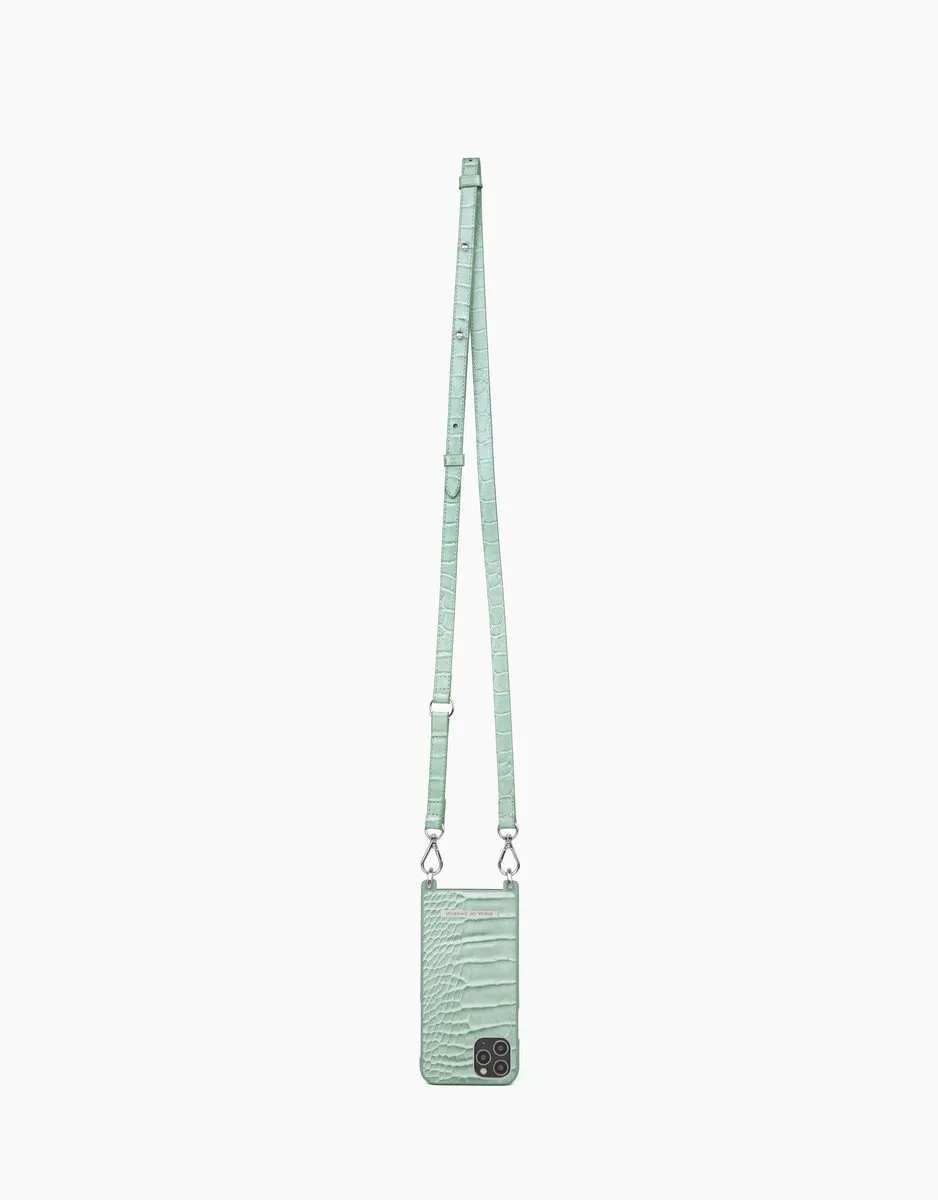 iDeal of Sweden Phone Necklace Case iPhone 8/7/6/6s/SE - Mint Croco - IDPNSS21-I7-261 - afbeelding 6 van 6