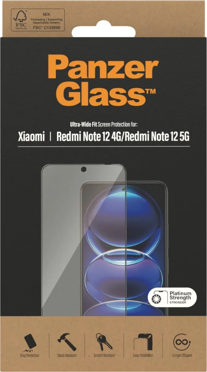 PanzerGlass PZ-8053 Screenprotector Xiaomi Redmi Note 12 - Case Friendly