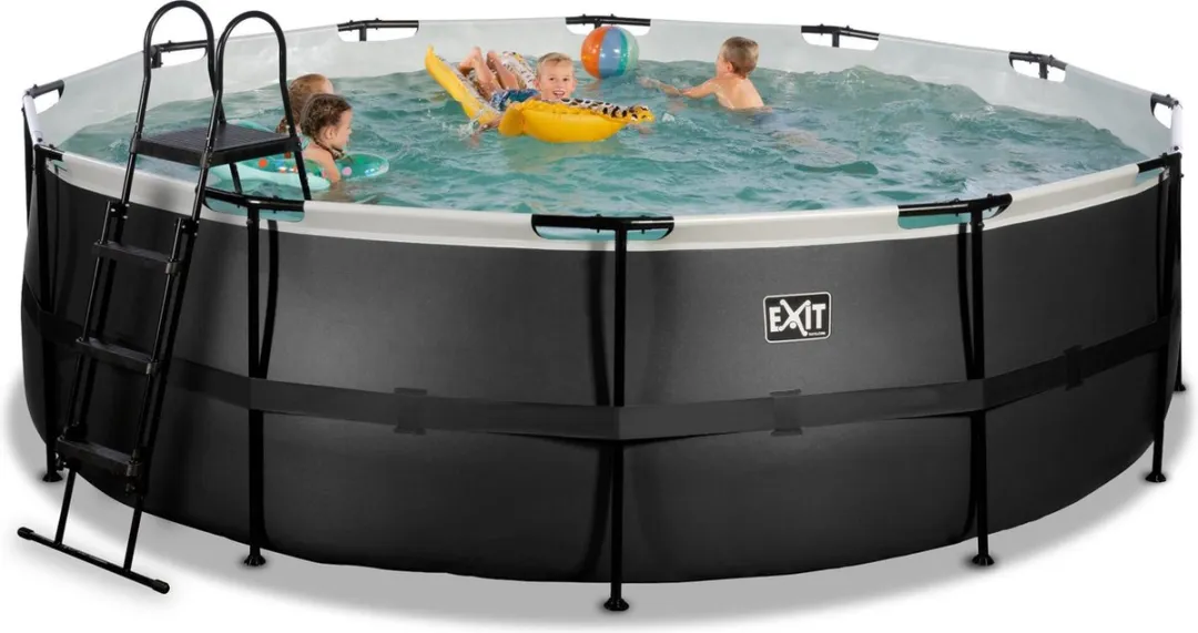 EXIT Toys Black Leather Zwembad 450x122cm - Zwart