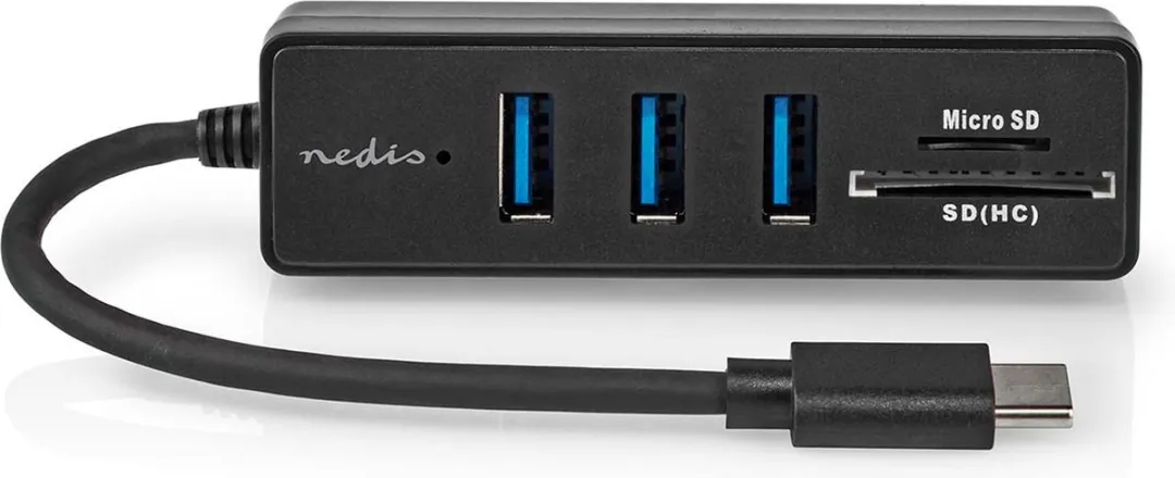 Nedis USB-Hub CCGB64250BK01 - 5 Poorten USB 3.2 Gen 1 - Zwart