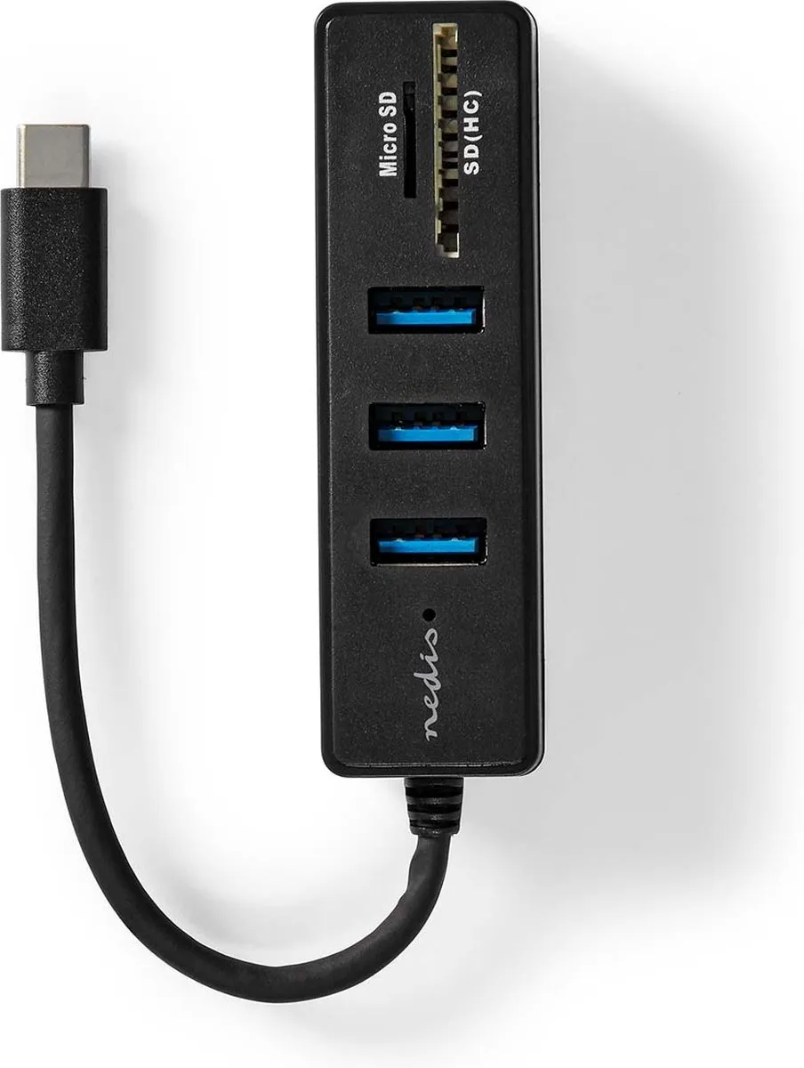 Nedis USB-Hub CCGB64250BK01 - 5 Poorten USB 3.2 Gen 1 - Zwart