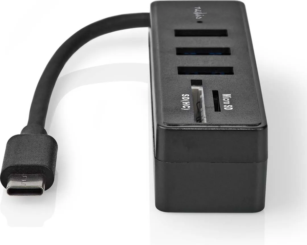 Nedis USB-Hub CCGB64250BK01 - 5 Poorten USB 3.2 Gen 1 - Zwart