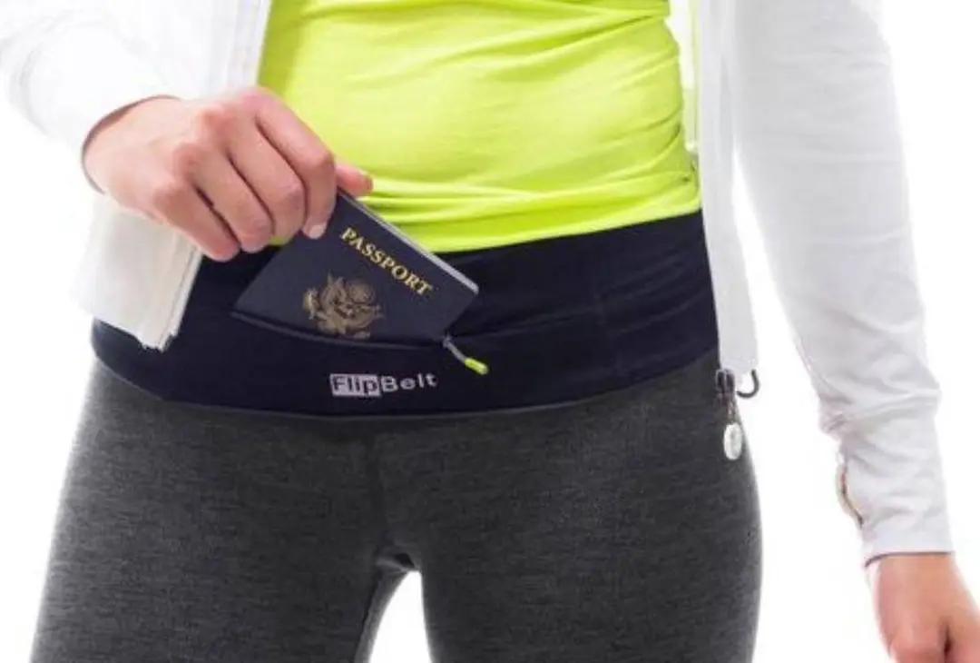 FlipBelt Zipper Hardloopriem FB0200-BLK - Zwart - L - afbeelding 5 van 6