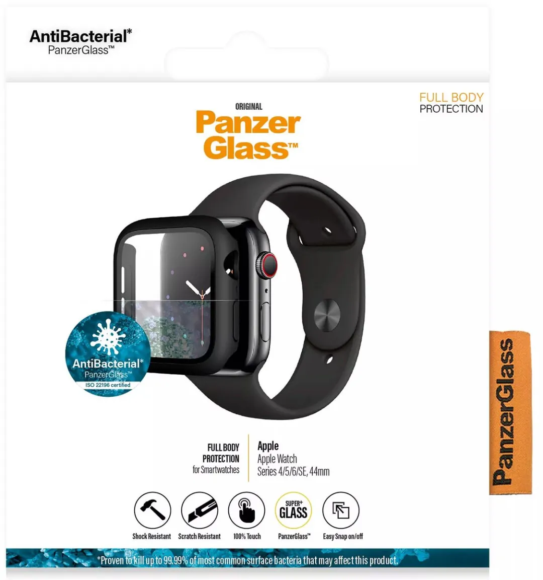 PanzerGlass Hoesje Apple Watch 44mm - Zwart