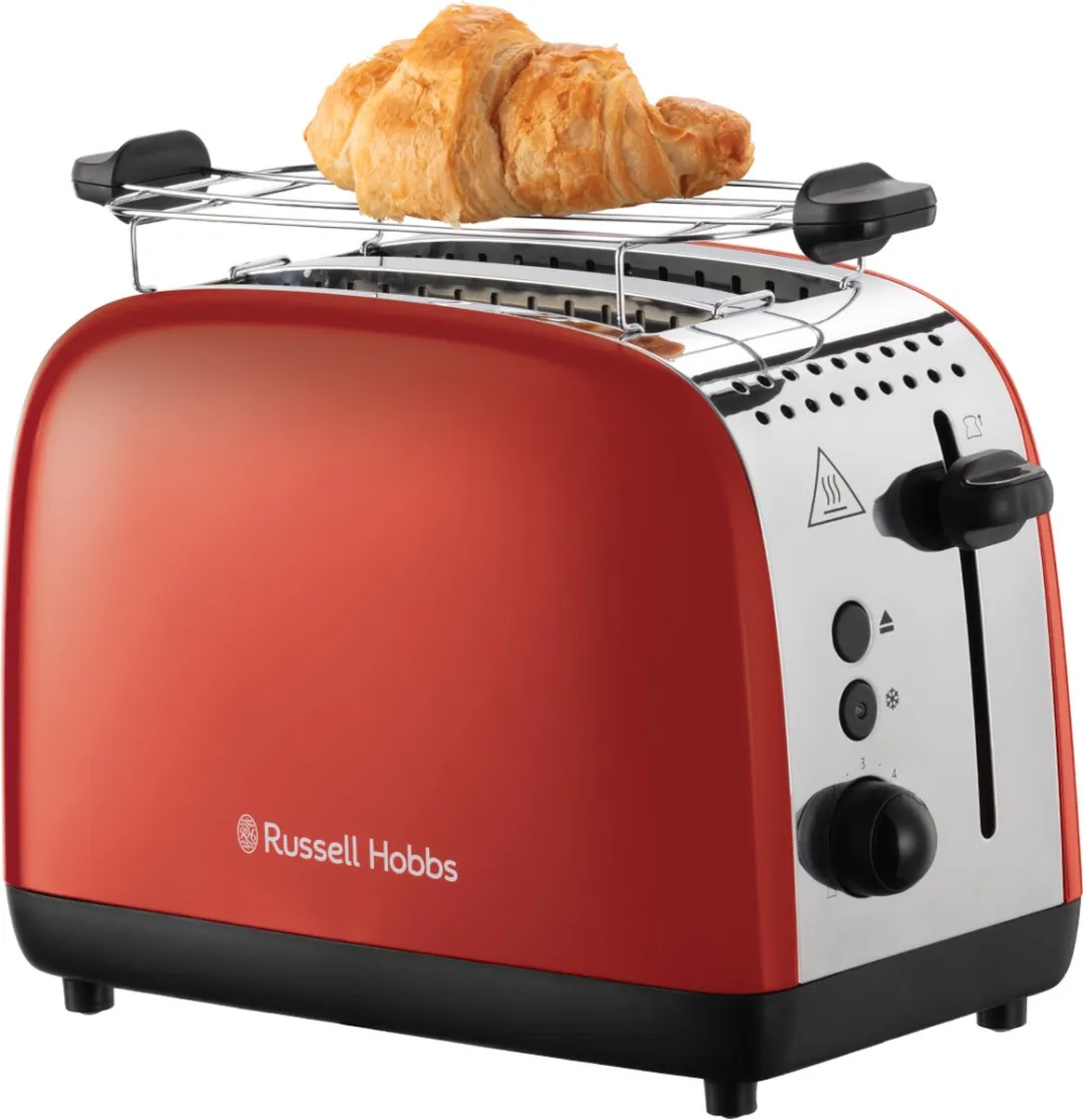 Russell Hobbs Colours Plus Broodrooster 26554-56 - 2 Snacks - 1670W - Rood