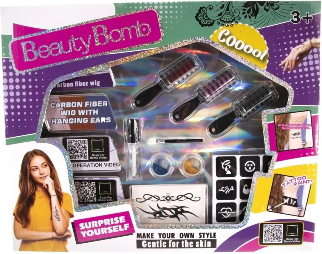 Jonotoys Beauty Bomb Cool Tattoo & Paint Set