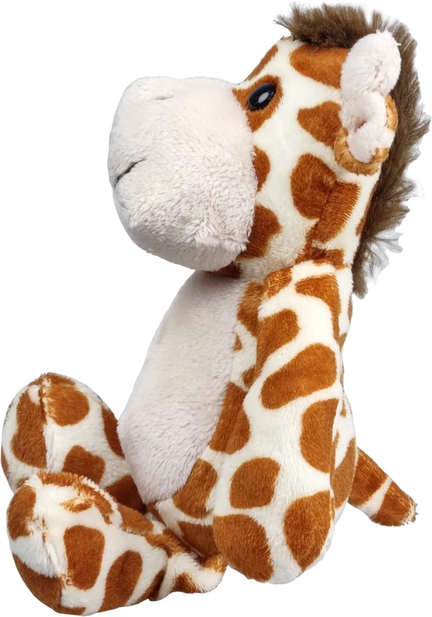 UNITOYS – Zittende Giraffe – Grijs – 21cm – Knuffel