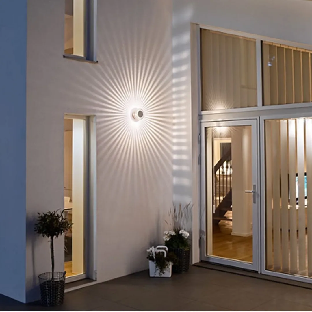 Konstsmide Monza LED Wandspot 5W - 15cm - Zilver - afbeelding 4 van 6