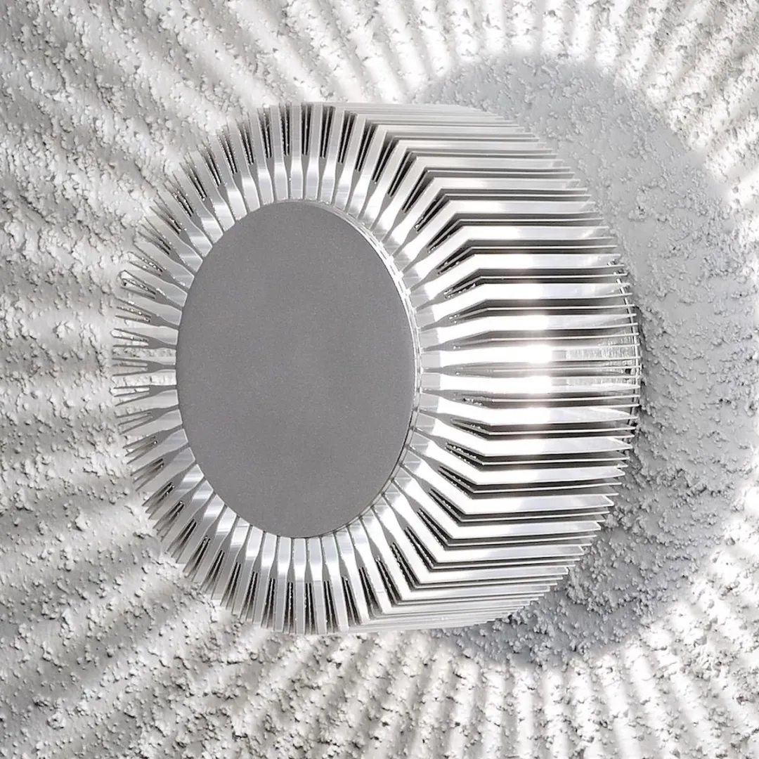 Konstsmide Monza LED Wandspot 5W - 15cm - Zilver - afbeelding 6 van 6