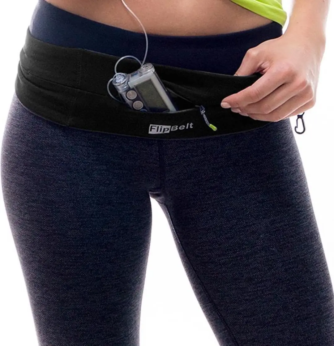 FlipBelt Zipper Hardloopriem - Zwart - XL - afbeelding 6 van 6