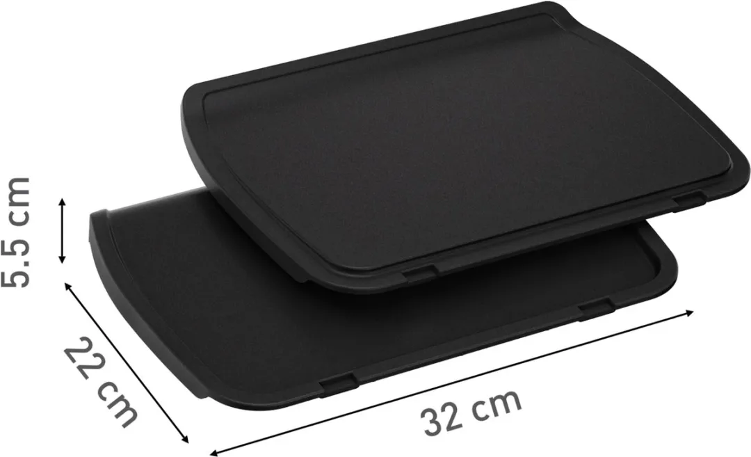 Tefal OptiGrill XA7288 Plancha Platen - 2 Stuks - Zwart