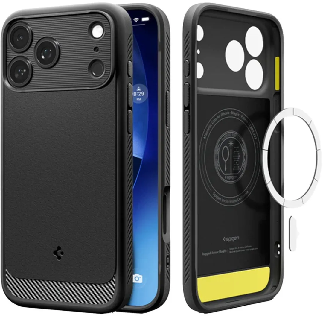 Spigen Rugged Armor Mag Backcover 13970 - iPhone 17 Pro - Zwart