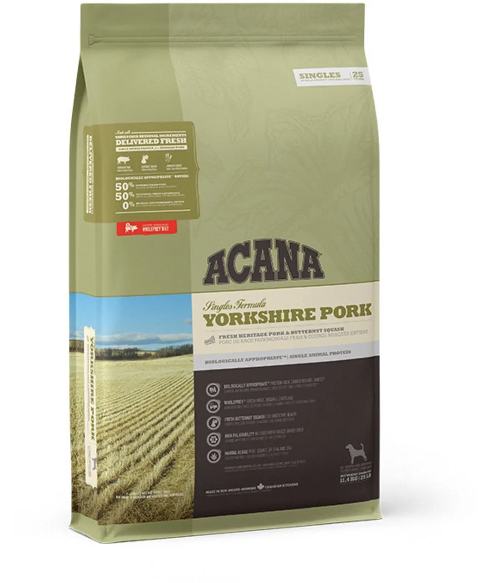 Acana Singles Yorkshire Pork Hondenvoer 11.4kg