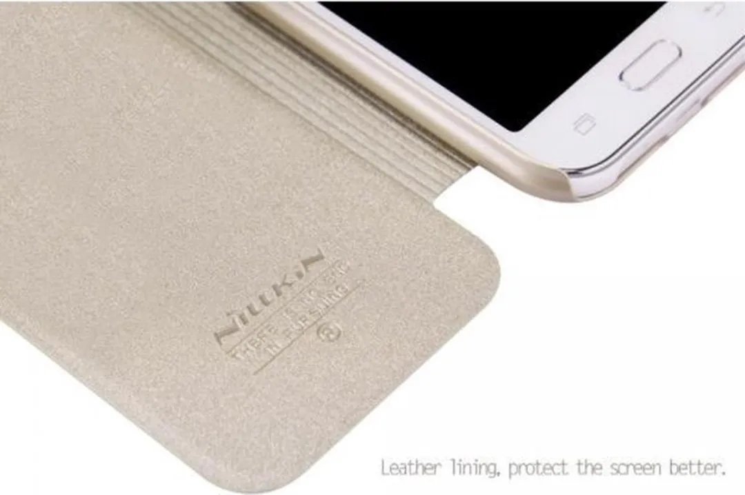 Nillkin Leather Case Samsung Galaxy J1 Sparkle Series Goud - SP-LC SAM-J1-GO - afbeelding 5 van 6