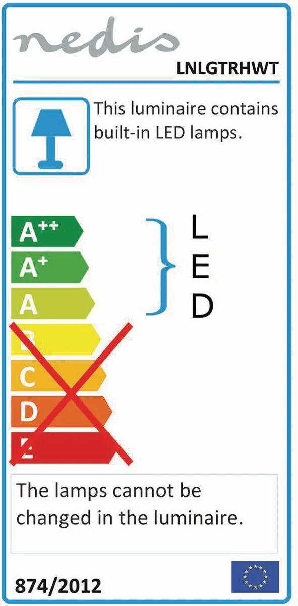 Nedis LED Oriëntatielicht & Zaklamp - Oplaadbaar - 37 lm