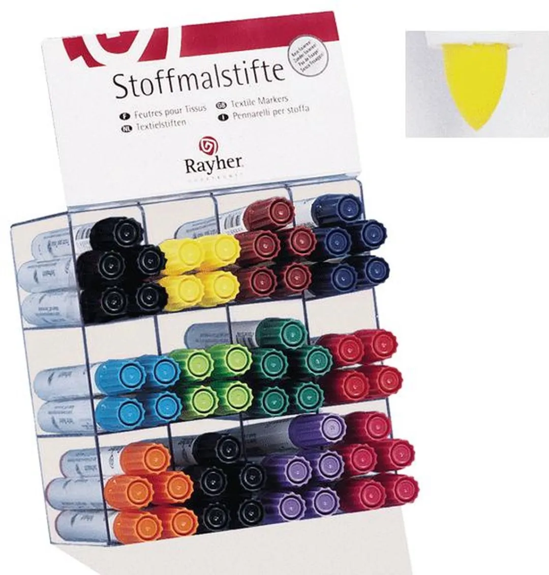Rayher Textielstift Dikke Punt Geel