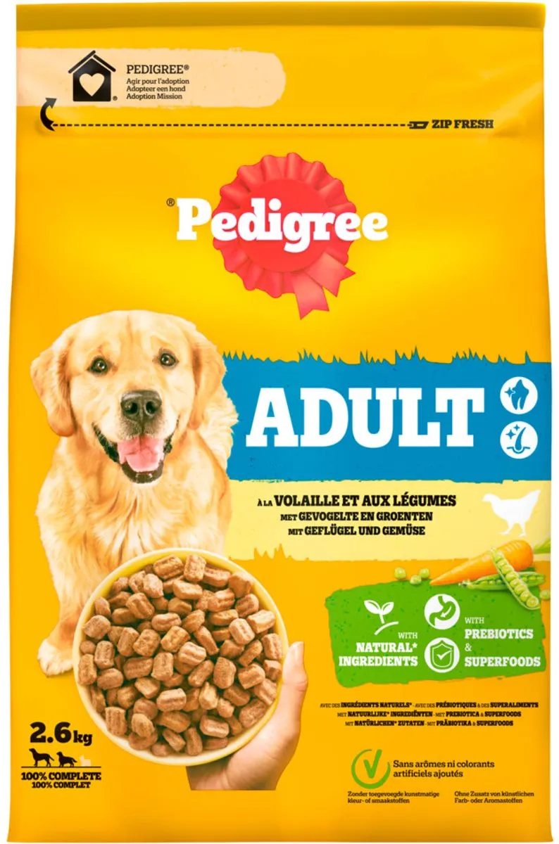 Pedigree Adult Kip Hondenbrokken - 3x2,6kg