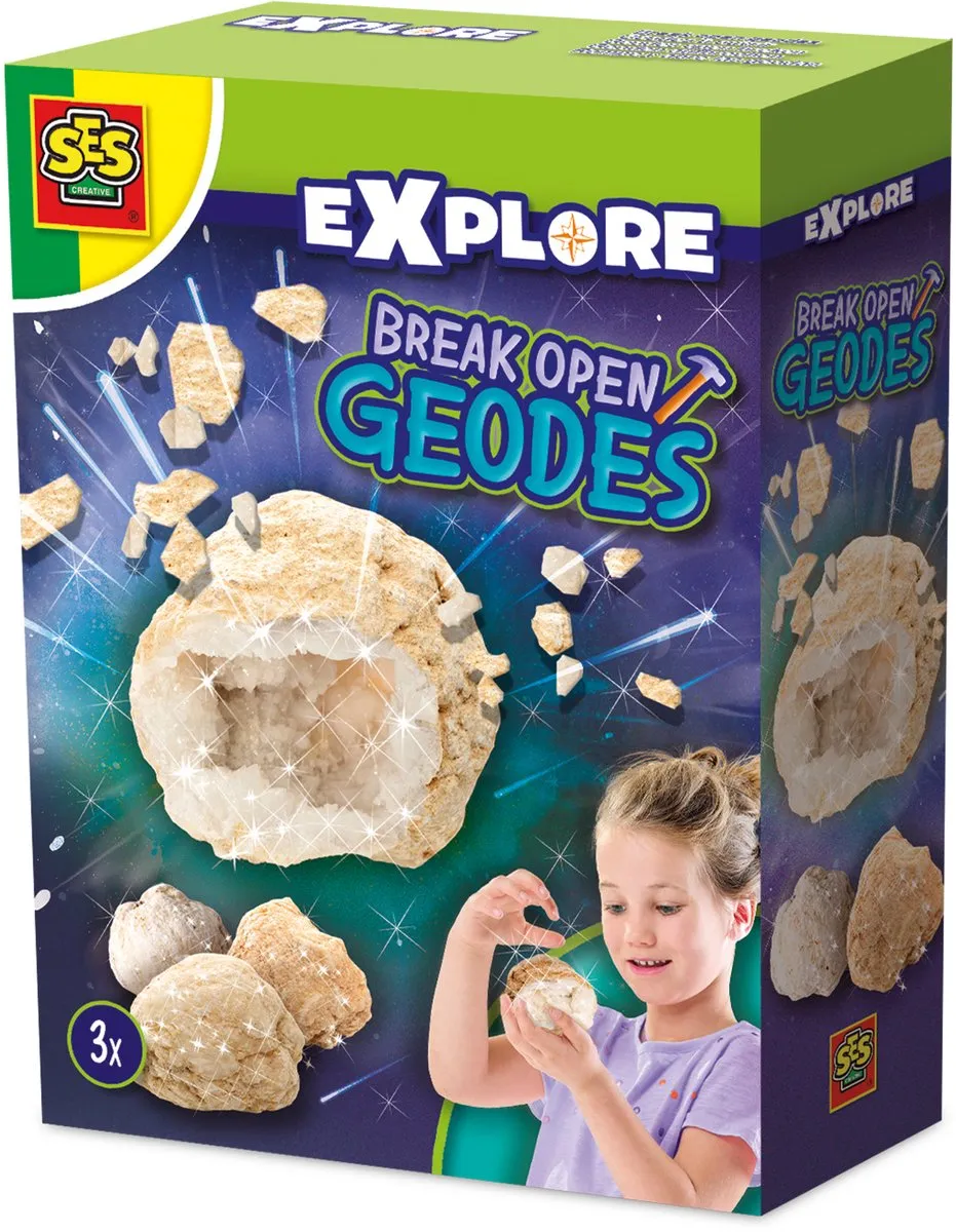 SES Creative Explore Geodes Openbreken