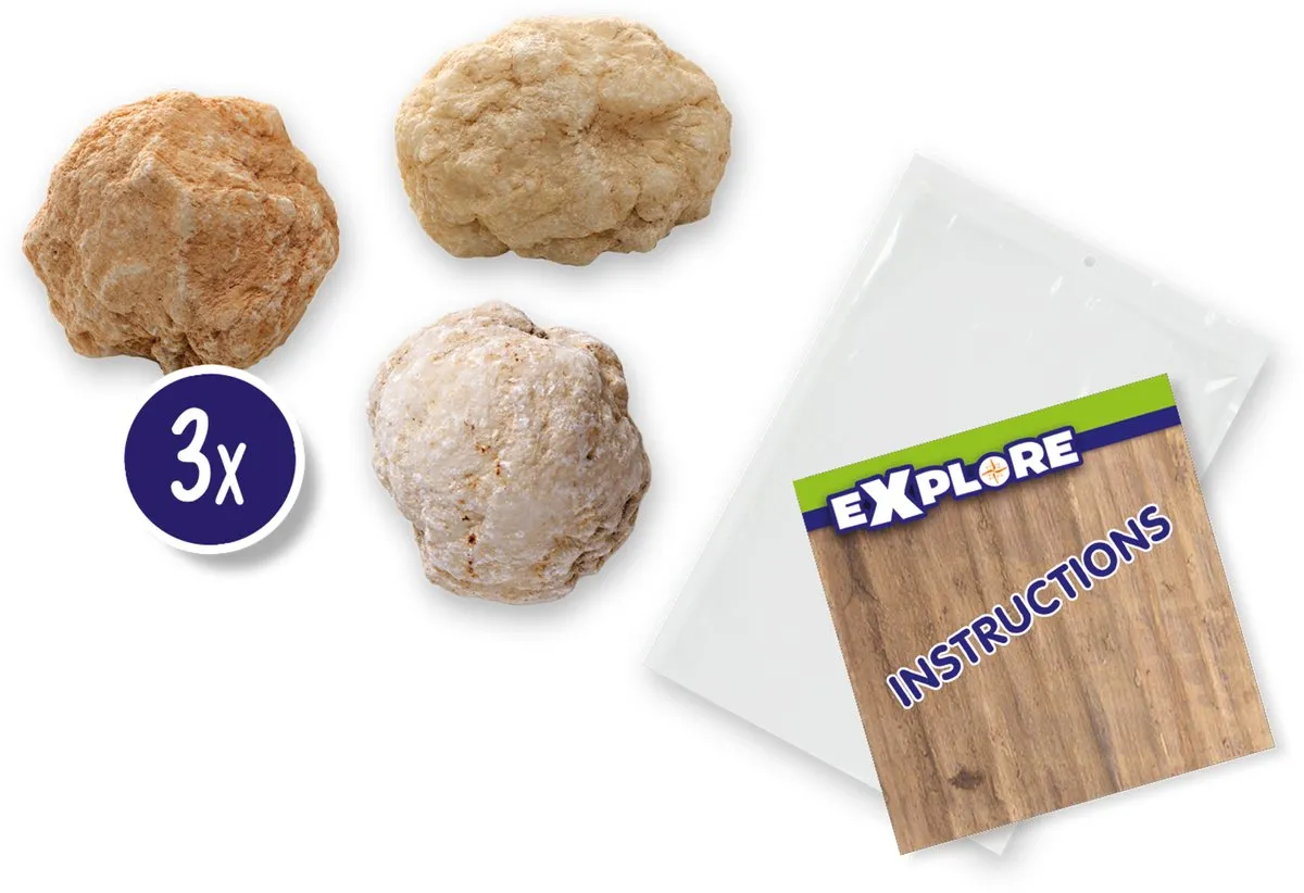 SES Creative Explore Geodes Openbreken - 3 Stenen - 25079