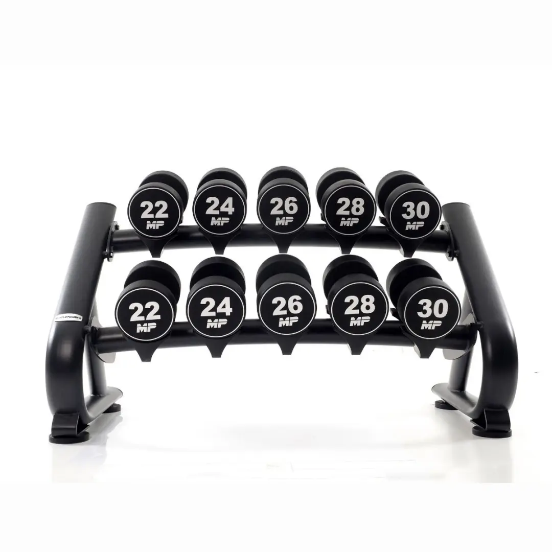 Muscle Power Urethaan Dumbbell Set - 10 x 22-30 kg - afbeelding 2 van 6