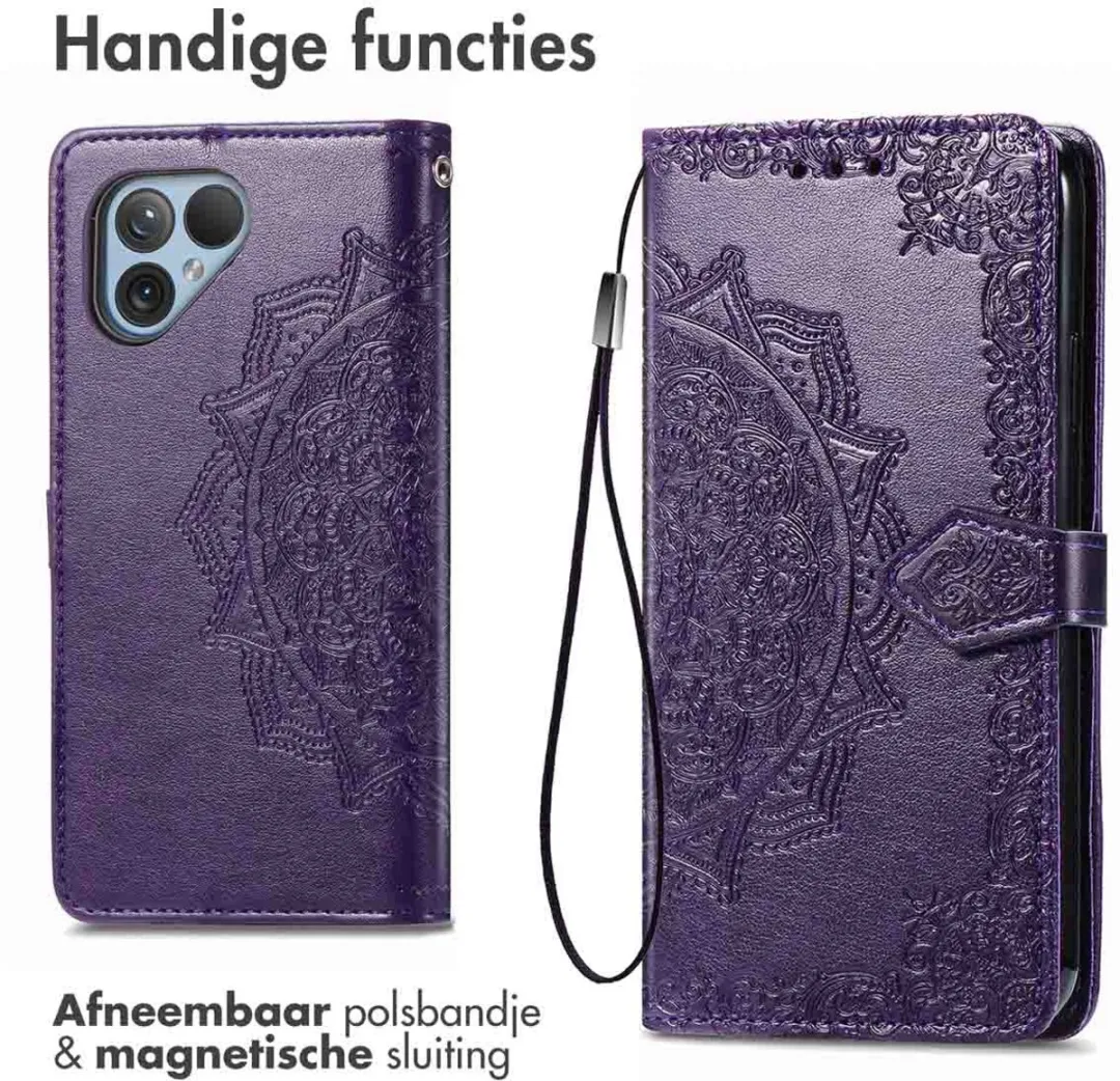 Imoshion Hoesje Fairphone 5 Mandala Bookcase - Paars