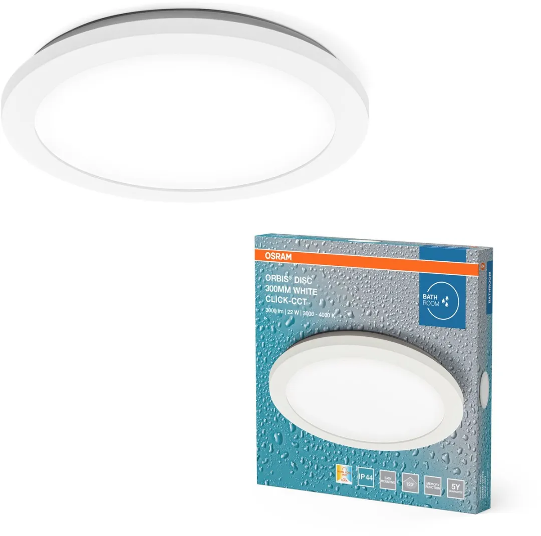 Osram Orbis Disc Wandlamp 22W 1800lm IP44 - Wit