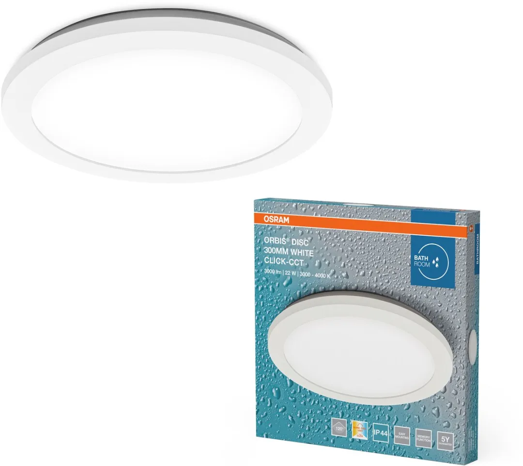 Osram Orbis Disc Wandlamp 22W 1800lm IP44 - Wit