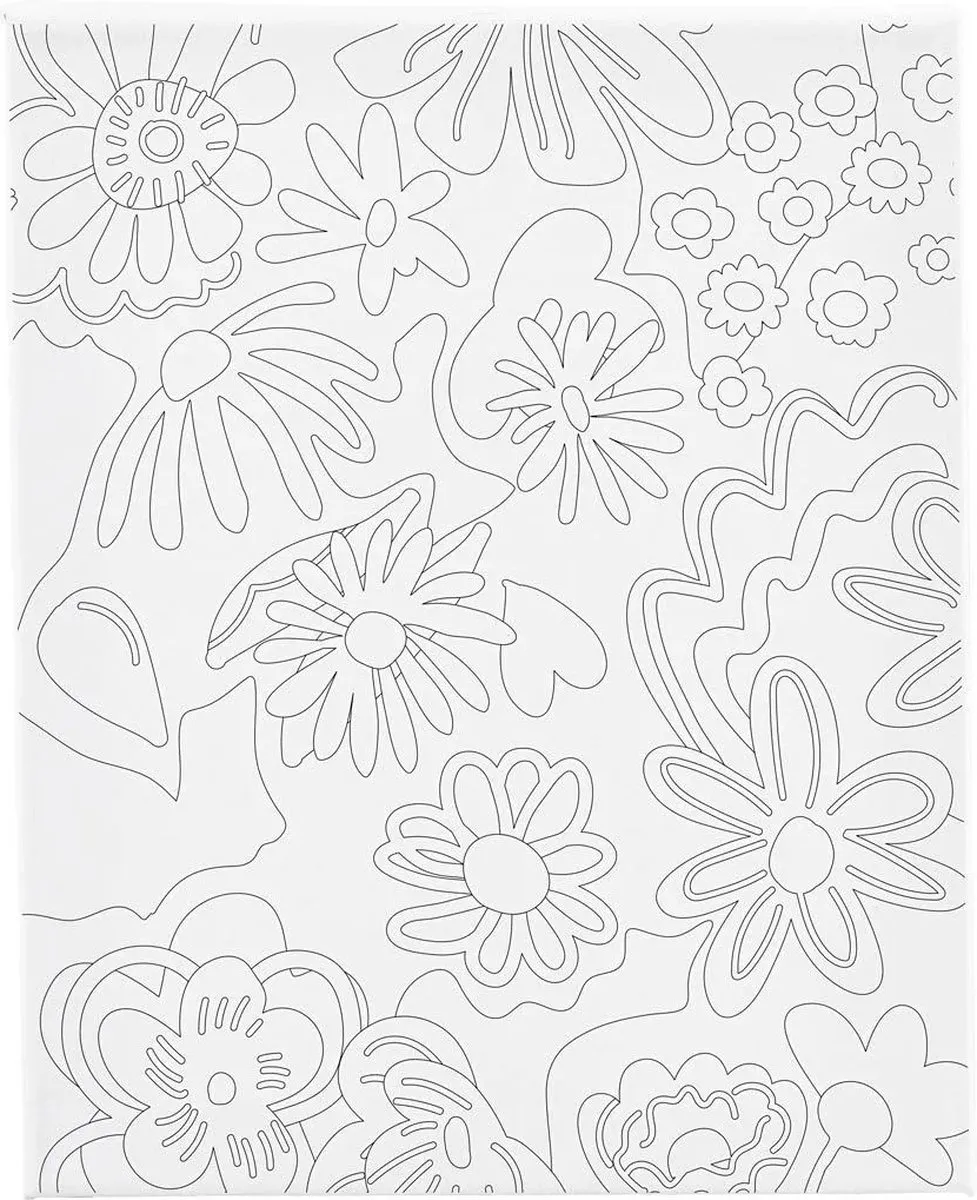 Creativ Company Schildercanvas Bloemen 24x30cm