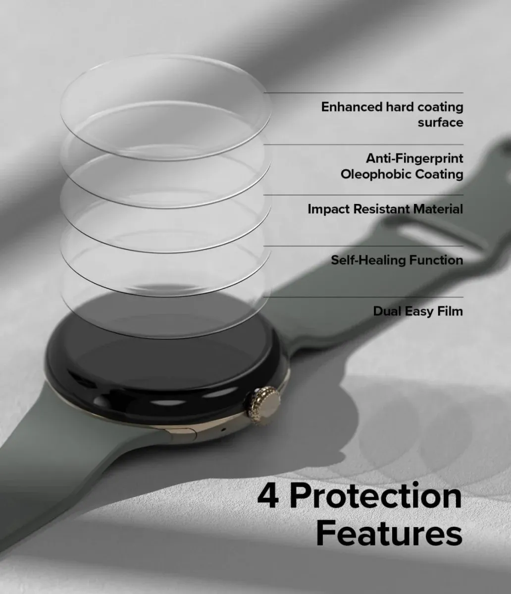 Ringke Dual Easy Screen Protector Google Pixel Watch 3 45mm - 3 Stuks