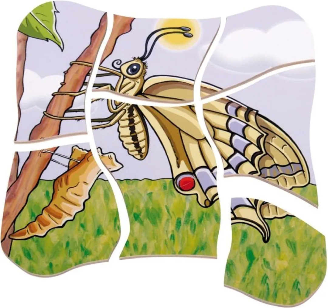 Beleduc Vlinder Lagen Puzzel 28 Stuks - Multicolor