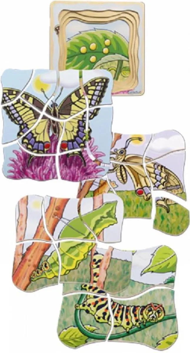 Beleduc Vlinder Lagen Puzzel 28 Stuks - Multicolor