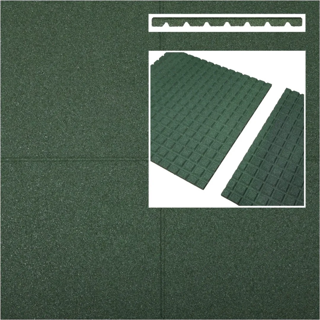 Intergard Rubberen Tegels Groen 500x500x65mm